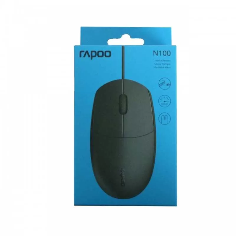 Rapoo N Wired Optical Mouse Black Rabbit Store