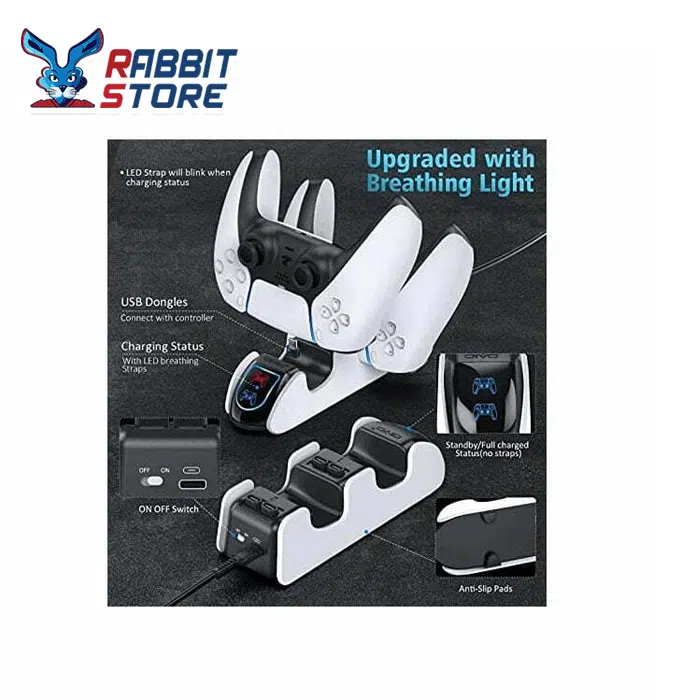 OIVO IV-P5207Fast Charge Dock Breathing Light For PS5