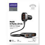 Joyroom Jr-CL03 Multi 5 ports (3+2) USB Car Charger - 1.5M Cable