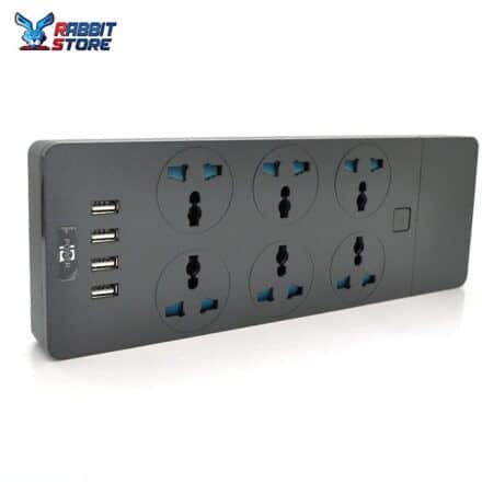 Power Socket Extension TB-T12 3.1A With 6 AC Sockets - 4 USB Ports