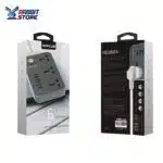 HDPLUS HD3604 Power Strip With 3 Sockets and 6 USB Ports - Black