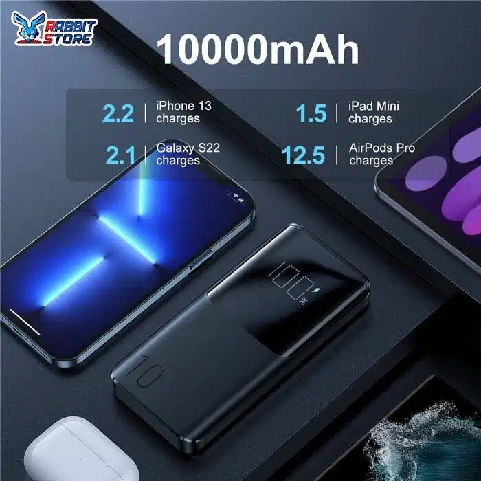 JOYROOM JR-T013 15W 10000mAh Fast Charging Power Bank - Black
