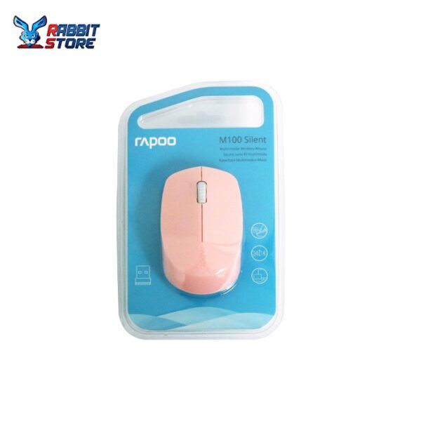 Rapoo Wireless Multi mode Silent Mouse M100 pink