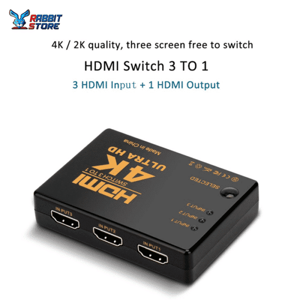Onten 3 in 1 Out HDMI Splitter Converter 4K-OTN-7593