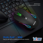 Philips SPK9413 Gaming Mouse 6 Button USB Wired Black