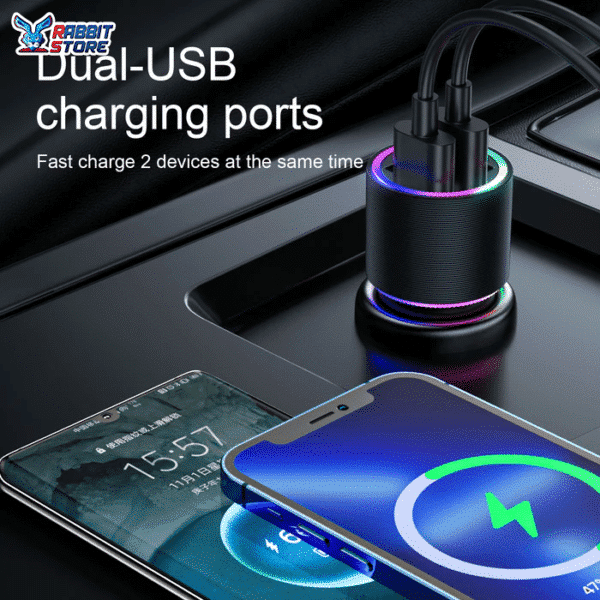 Joyroom JR-CL10 4.8A Car Charger with 3-in-1 Charging Cable 1.2M