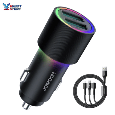 Joyroom  JR-CL10 4.8A Car Charger with 3-in-1 Charging Cable 1.2M
