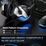 Onikuma k5 pro Gaming Headset Headphone with Blue LED Light
