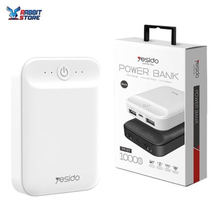 Yesido YP-07 Mini Power Bank, 10000 mAh - White