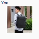 MEINAILI Laptop Business Anti Theft Waterproof Travel Backpack Usb Outport Black