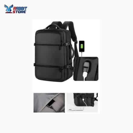 MEINAILI Laptop Business Anti Theft Waterproof Travel Backpack Usb Outport Black
