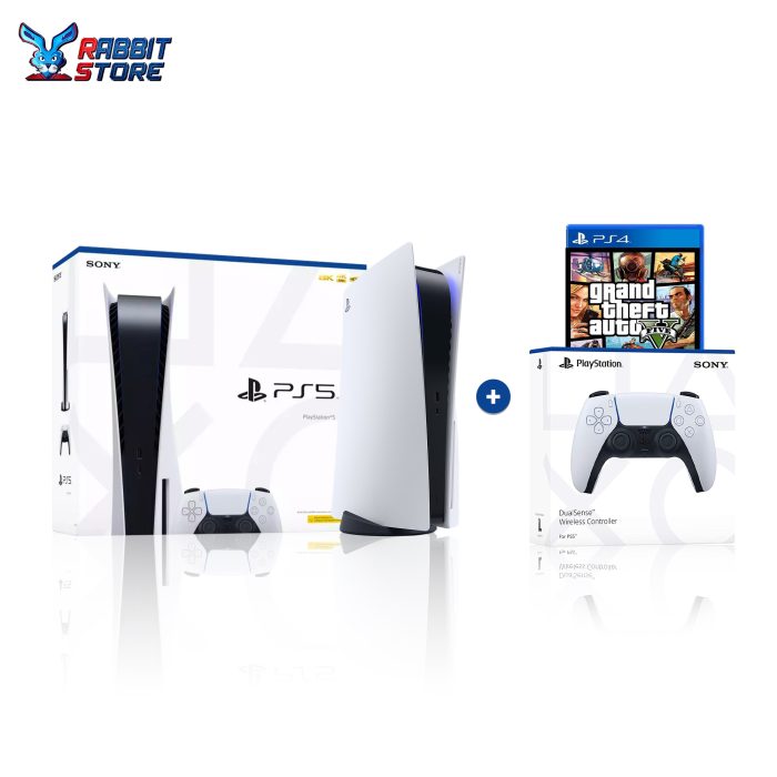 Sony PlayStation 5 CD Version 825GB Ibs warranty + DualSense Controller Ps5+ Grand Theft Auto V