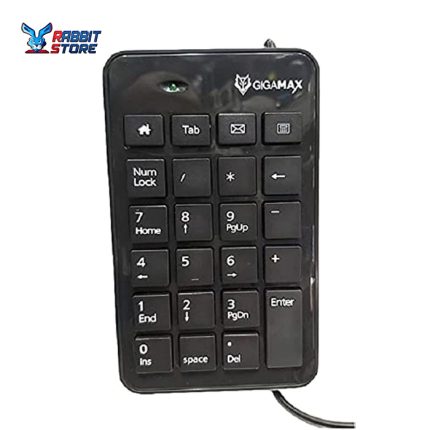 Gigamax Wired Usb Number Pad Numerical Keyboard (23 Keys, Black)