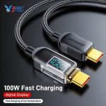 JOYROOM S-CC100A4 Digital Display 100W Fast Charging Data Cable Type-C To Type-C