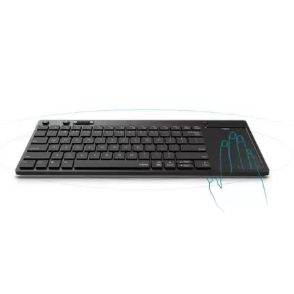 Rapoo K2800 Wireless Multimedia Keyboard With Touch Pad - Black