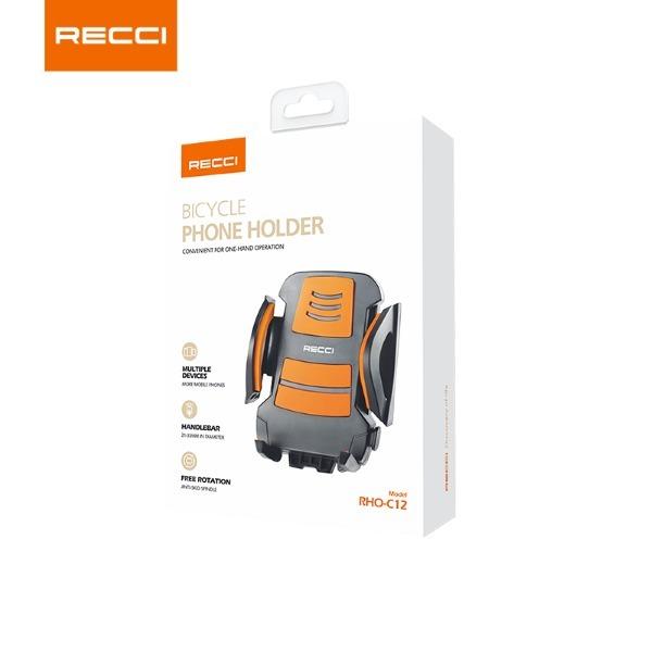 Recci Bicycle Phone Holder RHO C12 Black and Orange 2 |