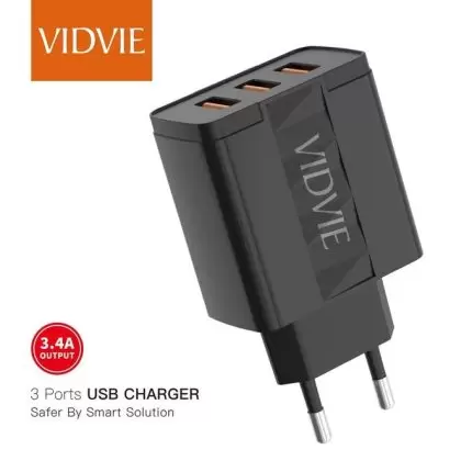 VIDVIE 3 Ports USB Charger PLE231 3.4A Lightning