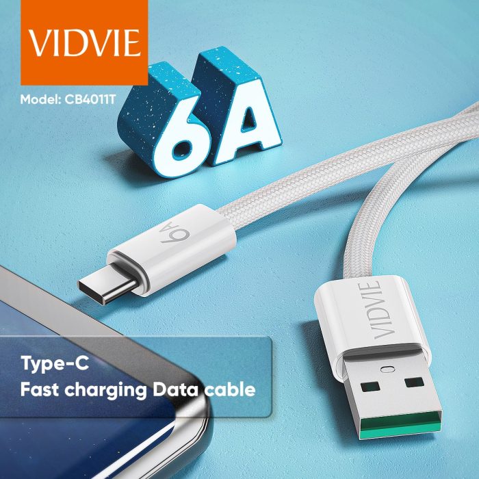 VIDVIE Fast Charging Data Cable Type-C - CB4011T White