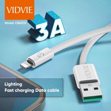 VIDVIE Lightning Data Cable Fast Charging CB4011i 3A Cable 1.2m