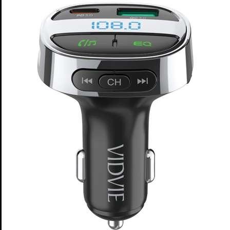 VIDVIE Wireless FM Transmitter Fast Car Charger FM02 |