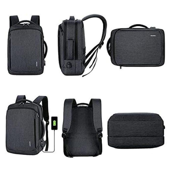 Meinaili 023 Business Laptop Backpacks anti thief Travel Bag with USB Grey 1 |