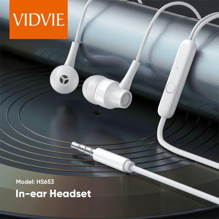 VIDVIE In ear Headset HS653 White3 1 |