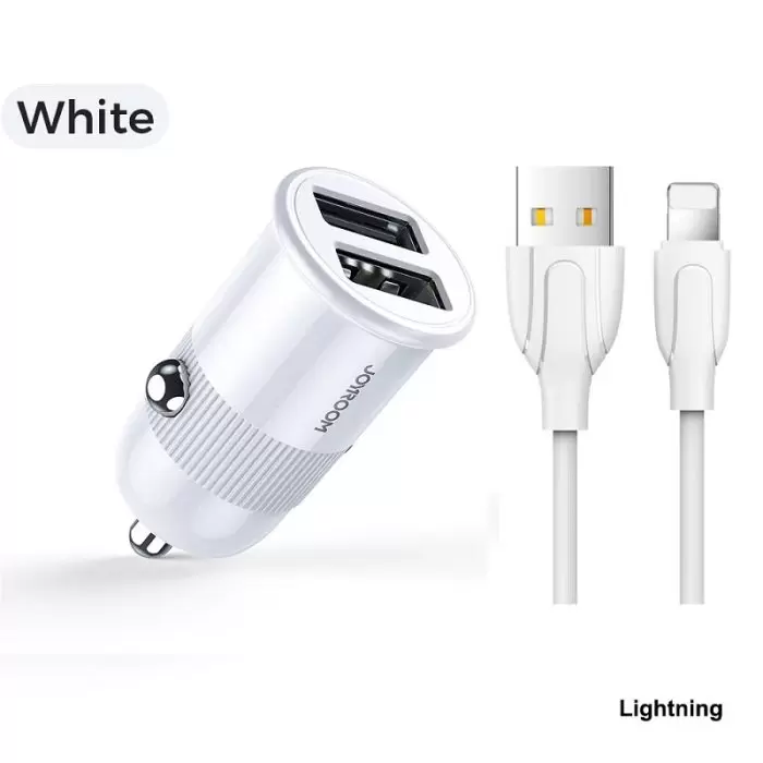 Joyroom C-A06 3.1A Mini Dual-port Fast Charge Lightning - White