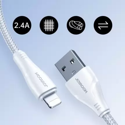 Joyroom S-UL012A11 2.4A Fast Charging data cable USB-A to Lightning 25CM - White