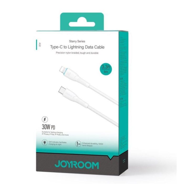 Joyroom SA32 CL3 Type C to Lightning Data Cable 30W PD White1 2 |