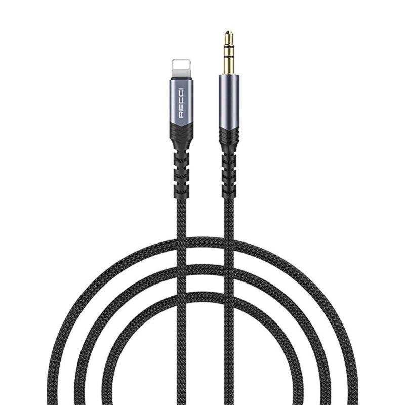 Recci RDS-A26 Lightning To 3.5MM Aux Audio cable - 120cm