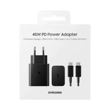 Samsung 45W PD Power Adapter Type-C Wall Charger - Black (EP-T4510XBEGEU)