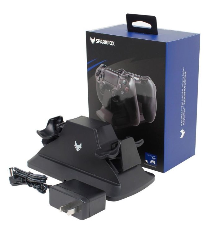 Sparkfox Dual Controller Charging Station For ps4 - Black