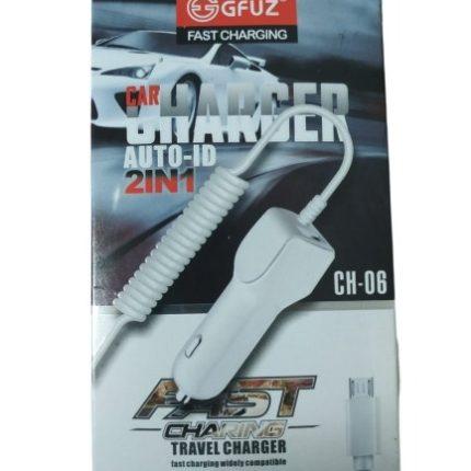 GFUZ CH-06 Car Charger Auto-ID 2IN1 - 2.4A Output