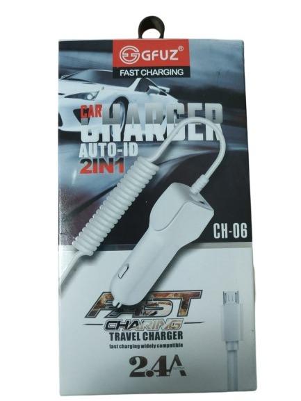 GFUZ CH-06 Car Charger Auto-ID 2IN1 - 2.4A Output