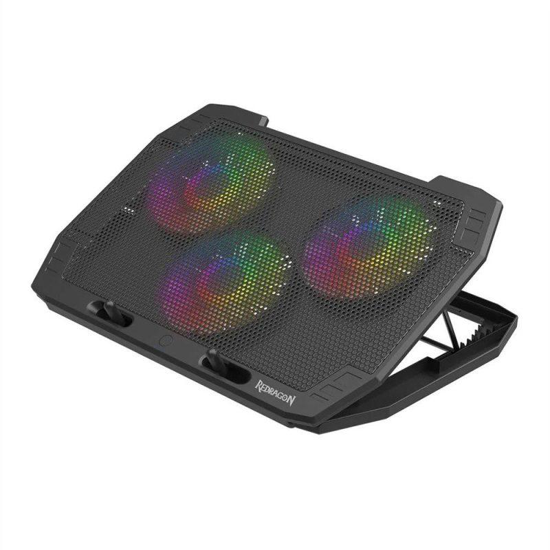Redragon INGRID GCP511 RGB Laptop Cooler – Support Up to 17.3 Inch - Black