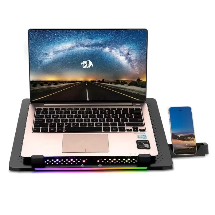 Redragon IVY GCP500 RGB Laptop Cooler – Support 12 to 17 Inch Black 6 1 |
