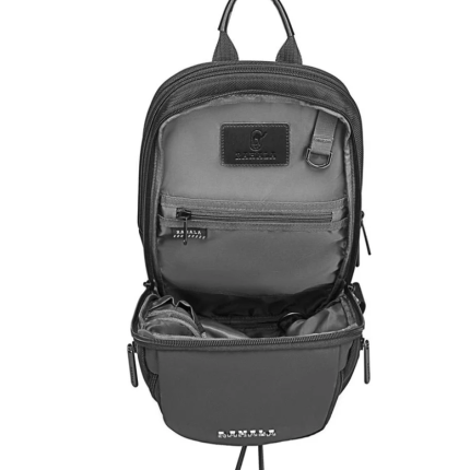 7086 Men Multifunction Waterproof Crossbody Shoulder Backpack Black |