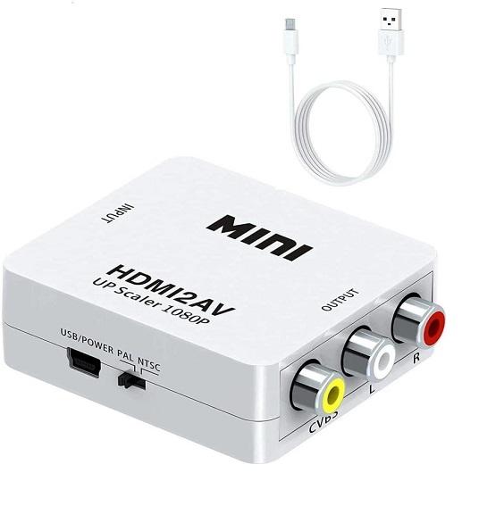 Mini HDMI2AV HD Video Converter Up Scaler 1080P