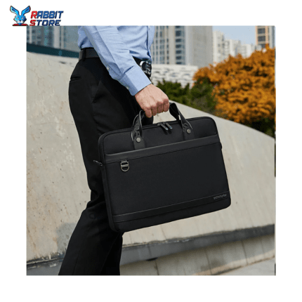 GW00022 15.6-Inch Lightweight Laptop Shoulder Multi-function Waterproof Handbag Bag, Black