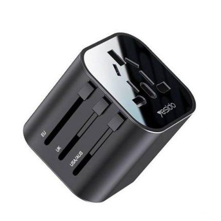 YESIDO MC09 4 IN 1 CHARGER ADAPTER - BLACK