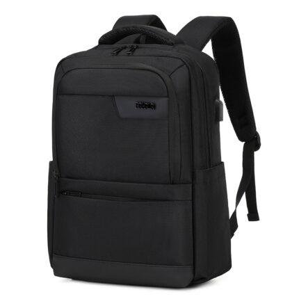 Rl-503 15.6-Inch Laptop Large Capacity Waterproof Business USB Charging Backpack, Black