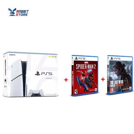 Sony Playstation 5 Slim Console international + spiderman 2 + the last of us II remastered