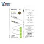 BOROFONE BL20 AUX  Audio  3.5mm to iphone Cable-1 m- White - Image 2
