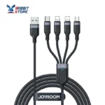 Joyroom S-A18 series one tow four data cable USB-A to 2Lightning+Type-C+Micro 3.5A 1.2m - Black