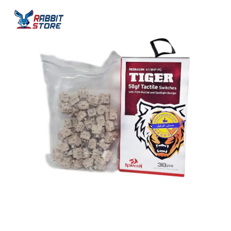 A118HP-PC Tiger 50gf Tactile Switches With POM Material - 38PCS مفاتيح لمس A118HP-PC Tiger 50gf مع مادة POM - 38 قطعة - الصورة 1