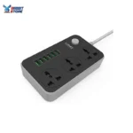 ⁦مشترك كهرباء LDNIO SC3604 – باور ستريب ذكي 3 مخارج AC و6 USB – 2500 وات – كابل 2 متر⁩ - الصورة ⁦2⁩