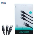 كابل بيانات متعدد الاستخدامات JOYROOM S-A18 بقوة 3.5 أمبير، مزود بمنافذ Lightning وType-C وMicro، بطول 1.2 متر، لون أسود - الصورة 2