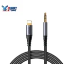Joyroom SY-A06 Audio-Transfer Series Cable Lightning to 3.5mm AUX Audio Converter 1.2M High-Quality Sound Transmission Compatible with Car Speakers & Headphones – Black