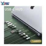 ⁦قاعدة توصيلOTN-9199 12 في 1 مع منفذ USB النوع C من اون تن، محول HDMI مزدوج بدقة 4 كيه، موزع USB النوع C بشاشة مزدوجة لويندوز، منفذ HDMI 4k * 2، 100W قاعدة شحن 100 وات مع بطاقة SD/TF، USB3.0، USB C، ايثرنت⁩ - الصورة ⁦5⁩