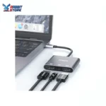 محول USB نوع C إلى منفذين HDMI بدقة 4K عند 60 هرتز و2 كيلوبايت عند 60 هرتز، يدعم USB نوع C PD 3.0، ومتوافق مع ثاندربولت 3/4 وماك بوك برو وآير وآيباد برو والمزيد من اونتن - الصورة 3